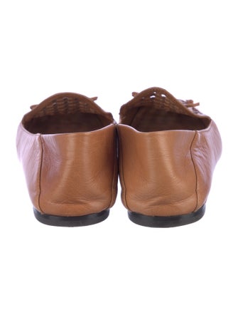 Tory Burch Leather Bow Accents Loafers