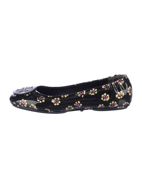 Tory Burch Patent Leather Floral Print Flats