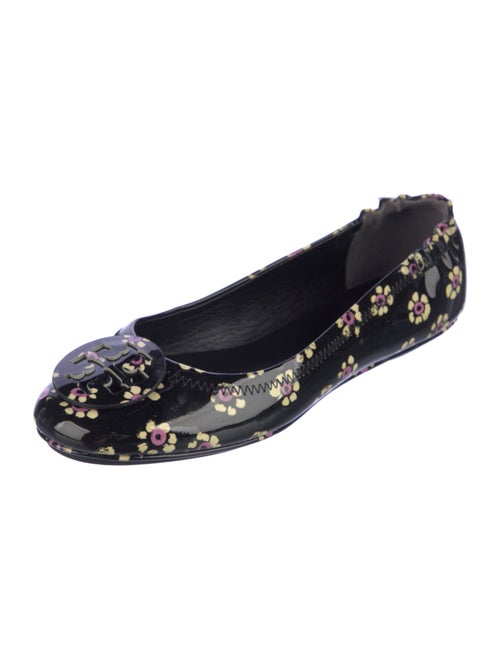Tory Burch Patent Leather Floral Print Flats
