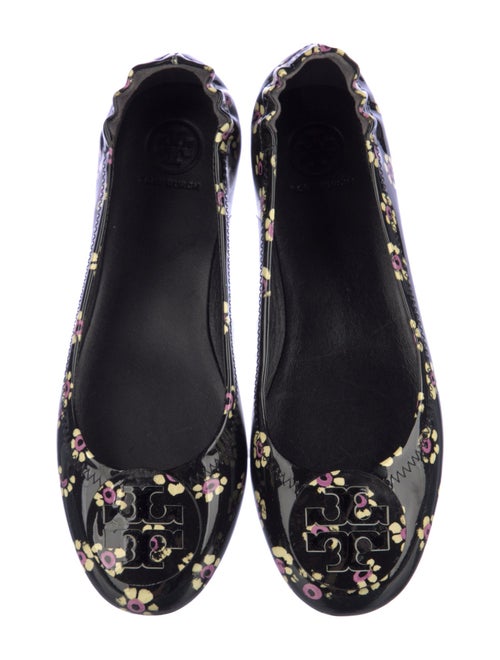 Tory Burch Patent Leather Floral Print Flats
