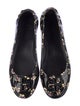 Tory Burch Patent Leather Floral Print Flats