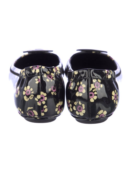 Tory Burch Patent Leather Floral Print Flats
