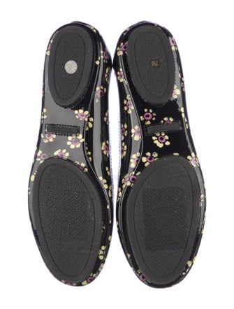 Tory Burch Patent Leather Floral Print Flats