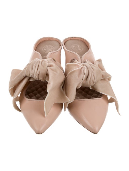 Tory Burch Leather Bow Accents Mules