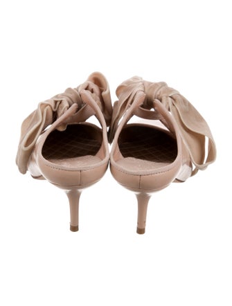 Tory Burch Leather Bow Accents Mules
