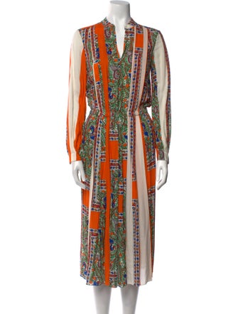 Tory Burch Printed Midi Length Dress