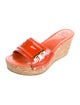 Tory Burch Patent Leather Printed Slides