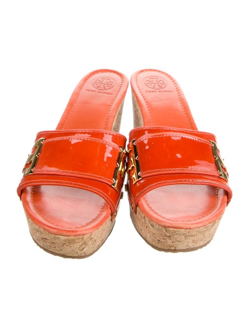 Tory Burch Patent Leather Printed Slides