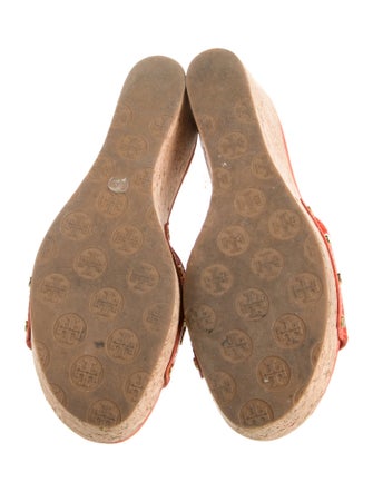 Tory Burch Patent Leather Printed Slides