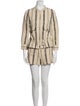 Tory Burch Silk Striped Short Set
