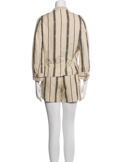 Tory Burch Silk Striped Short Set