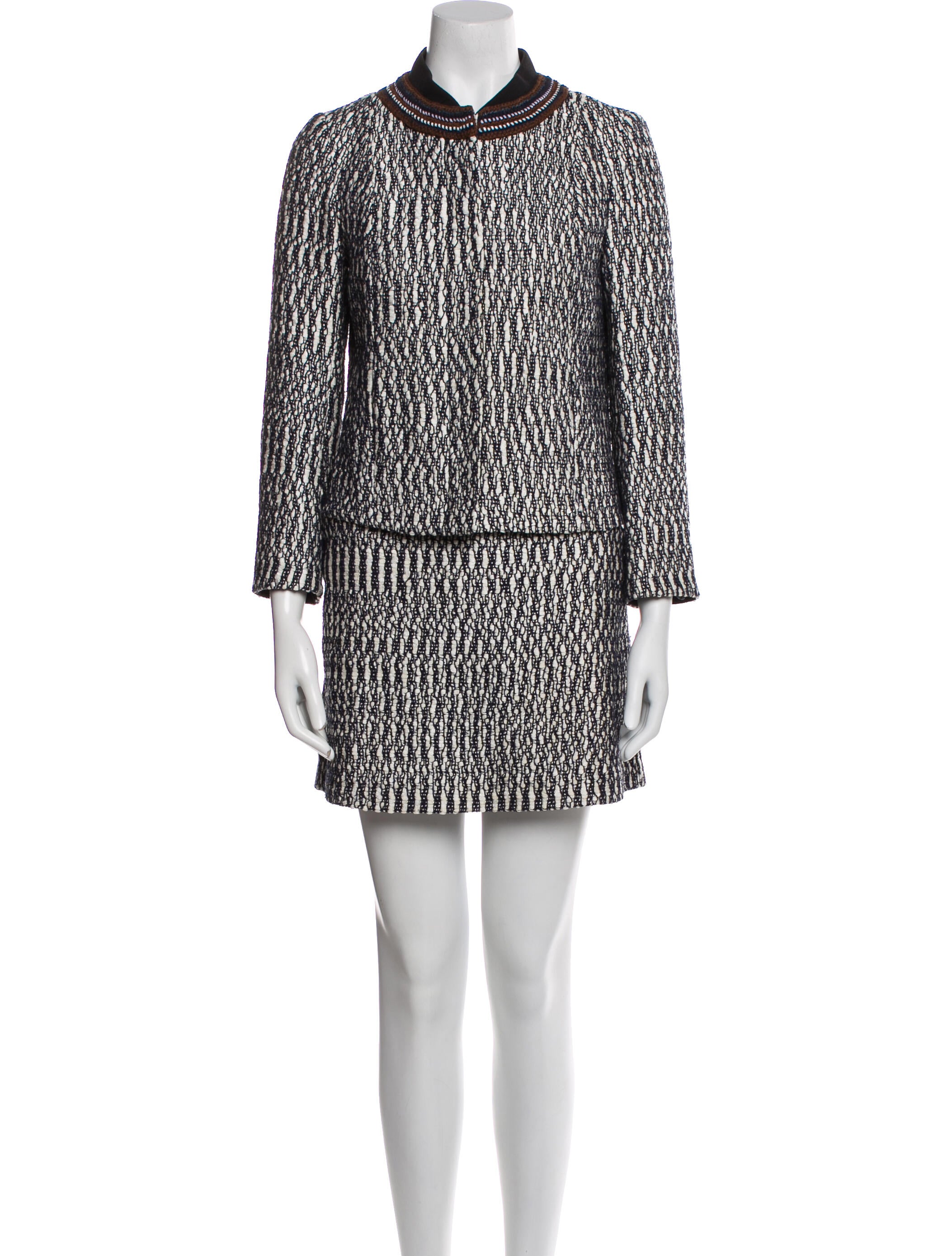 Tory Burch Printed Embroidered Accent Skirt Set