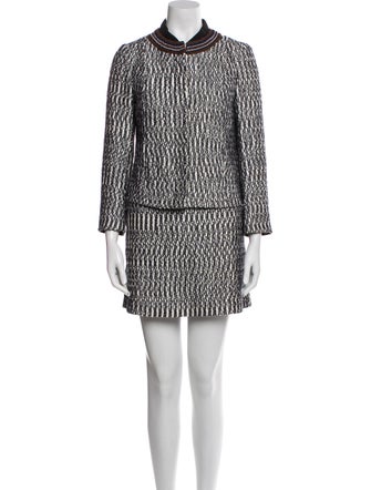 Tory Burch Printed Embroidered Accent Skirt Set