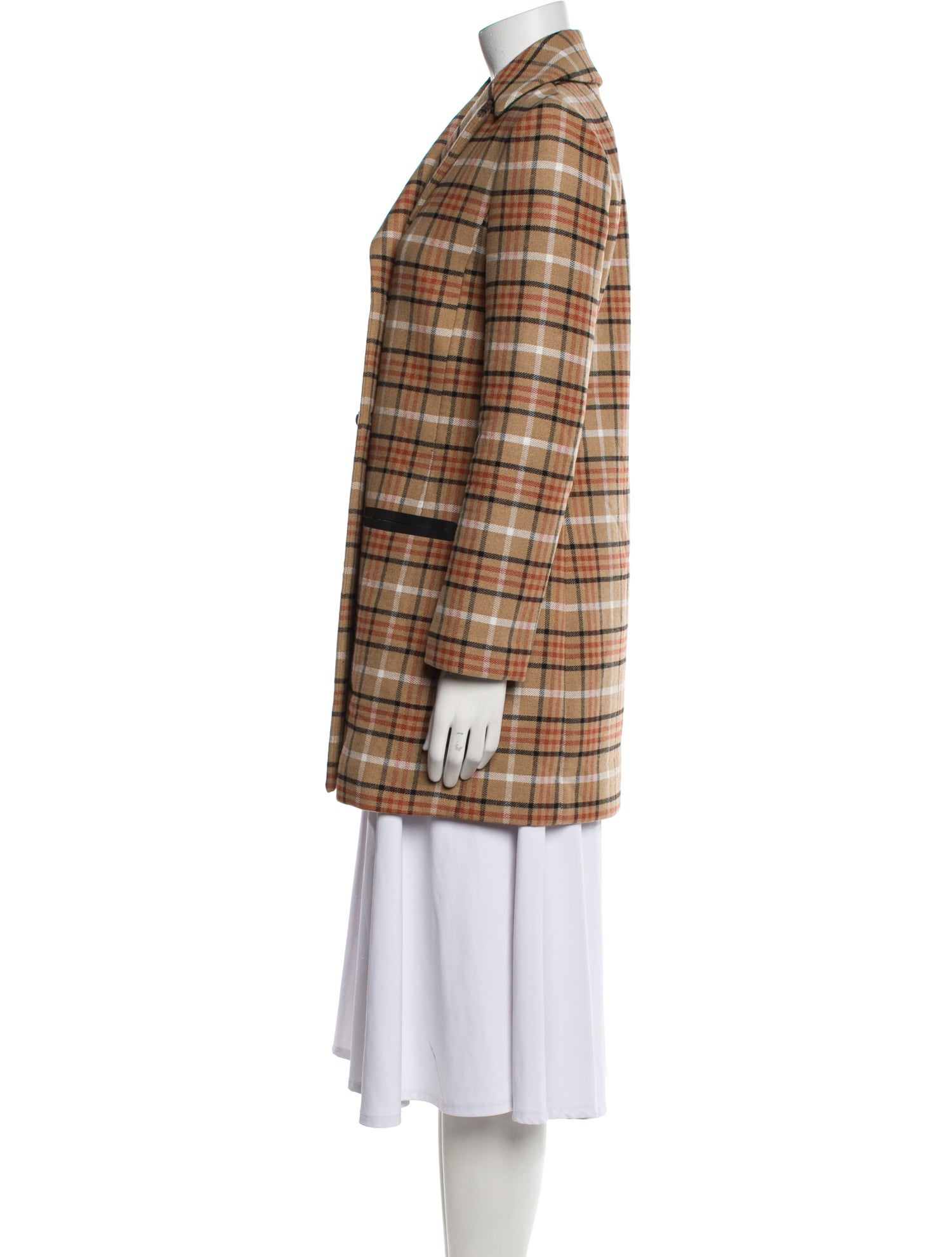 Tory Burch Plaid Print Coat