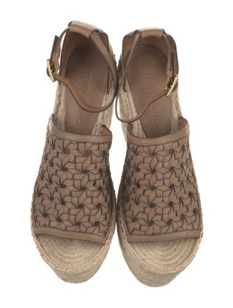 Tory Burch Leather Braided Accents Espadrilles