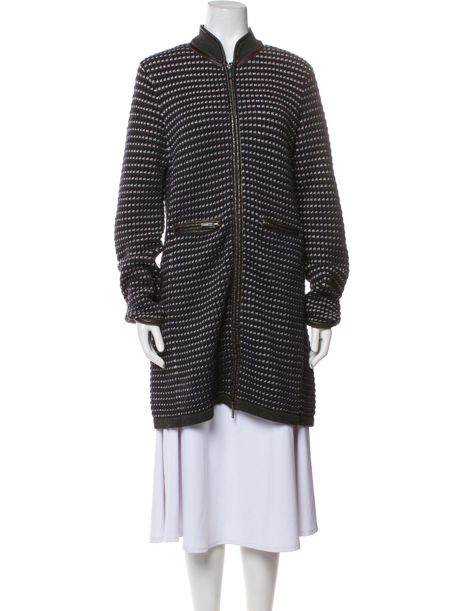 Tory Burch Merino Wool Striped Evening Jacket