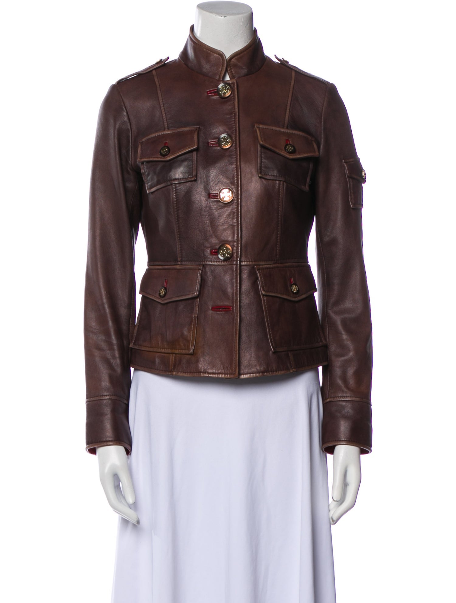 Tory Burch Leather Biker Jacket