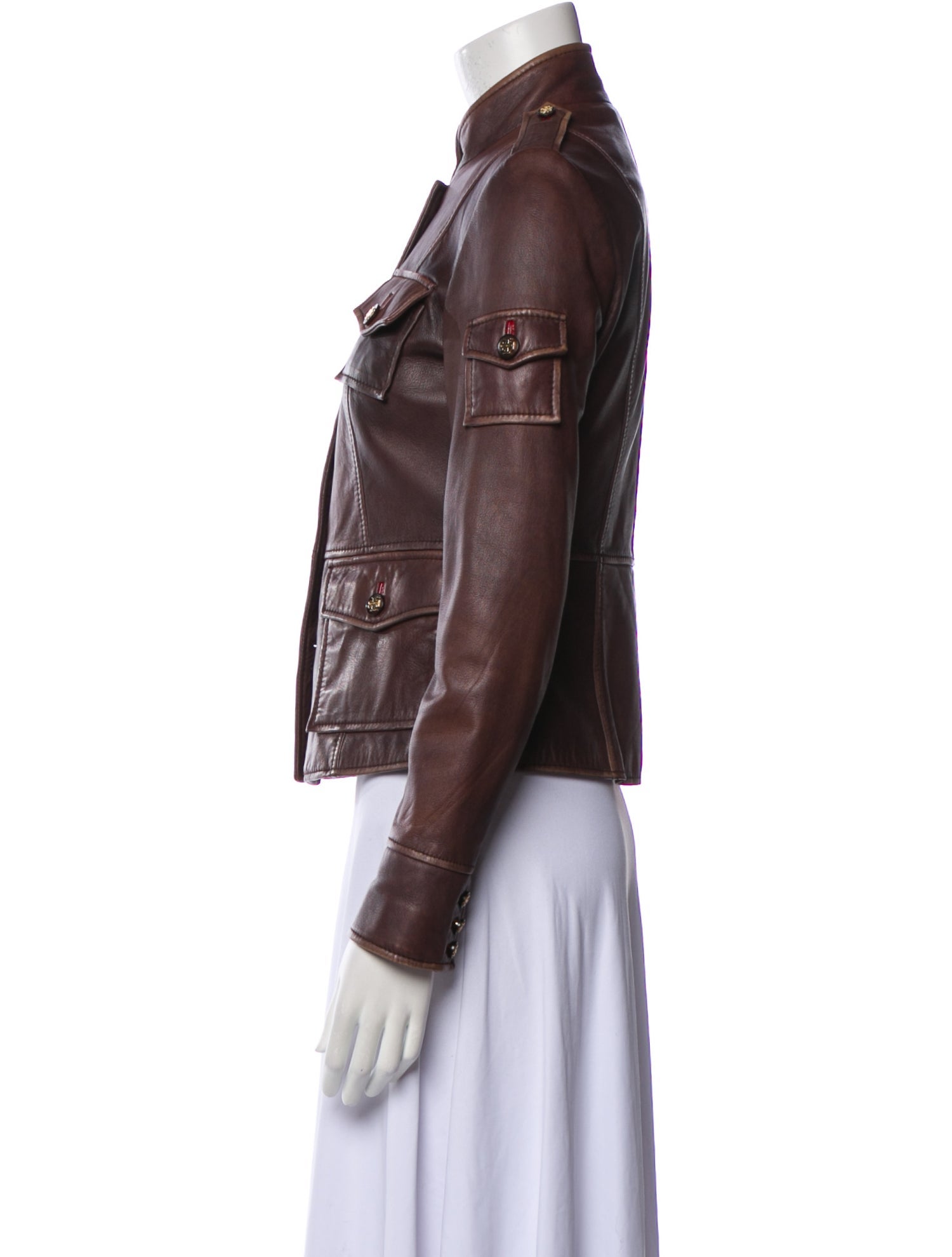 Tory Burch Leather Biker Jacket