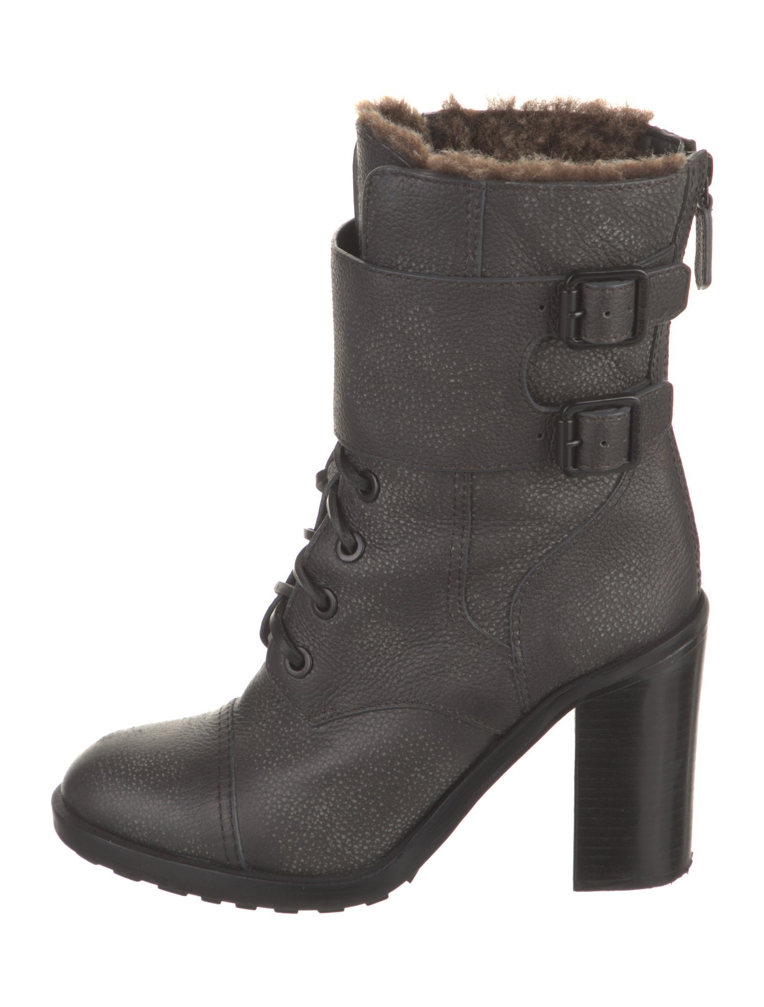 Tory Burch Leather Lace-Up Boots