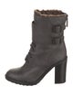 Tory Burch Leather Lace-Up Boots