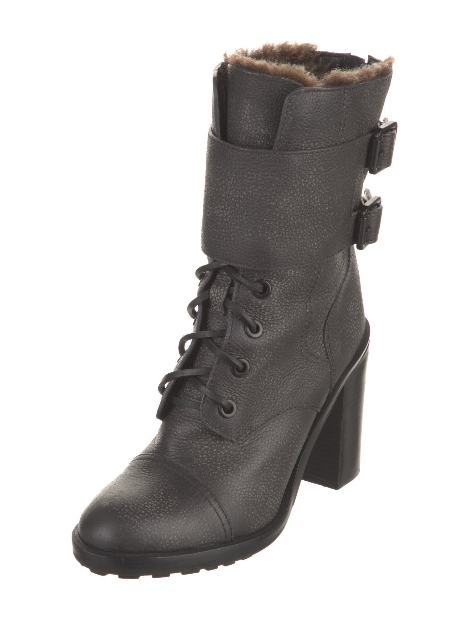 Tory Burch Leather Lace-Up Boots