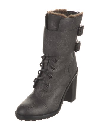 Tory Burch Leather Lace-Up Boots