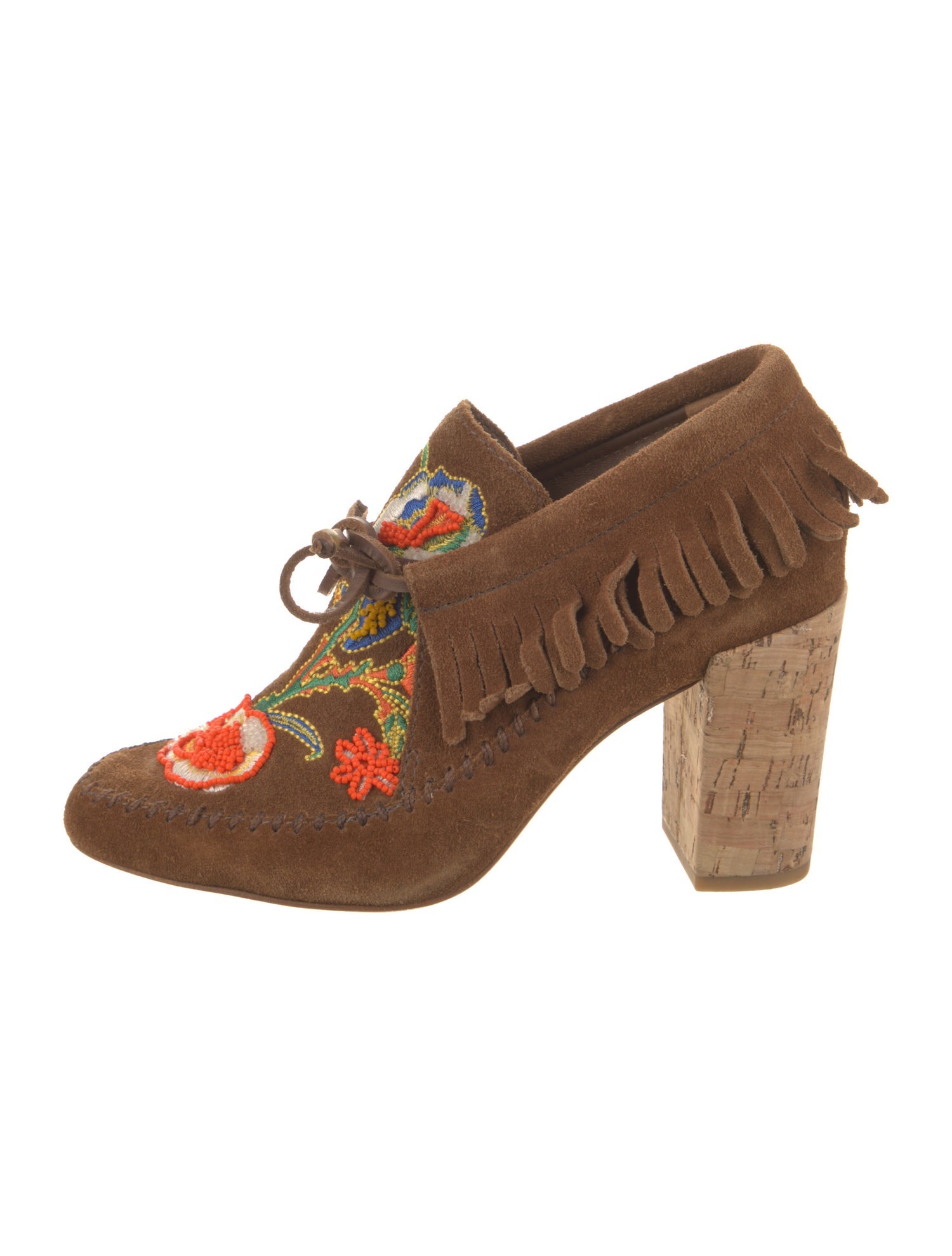 Tory Burch Suede Graphic Print Pumps