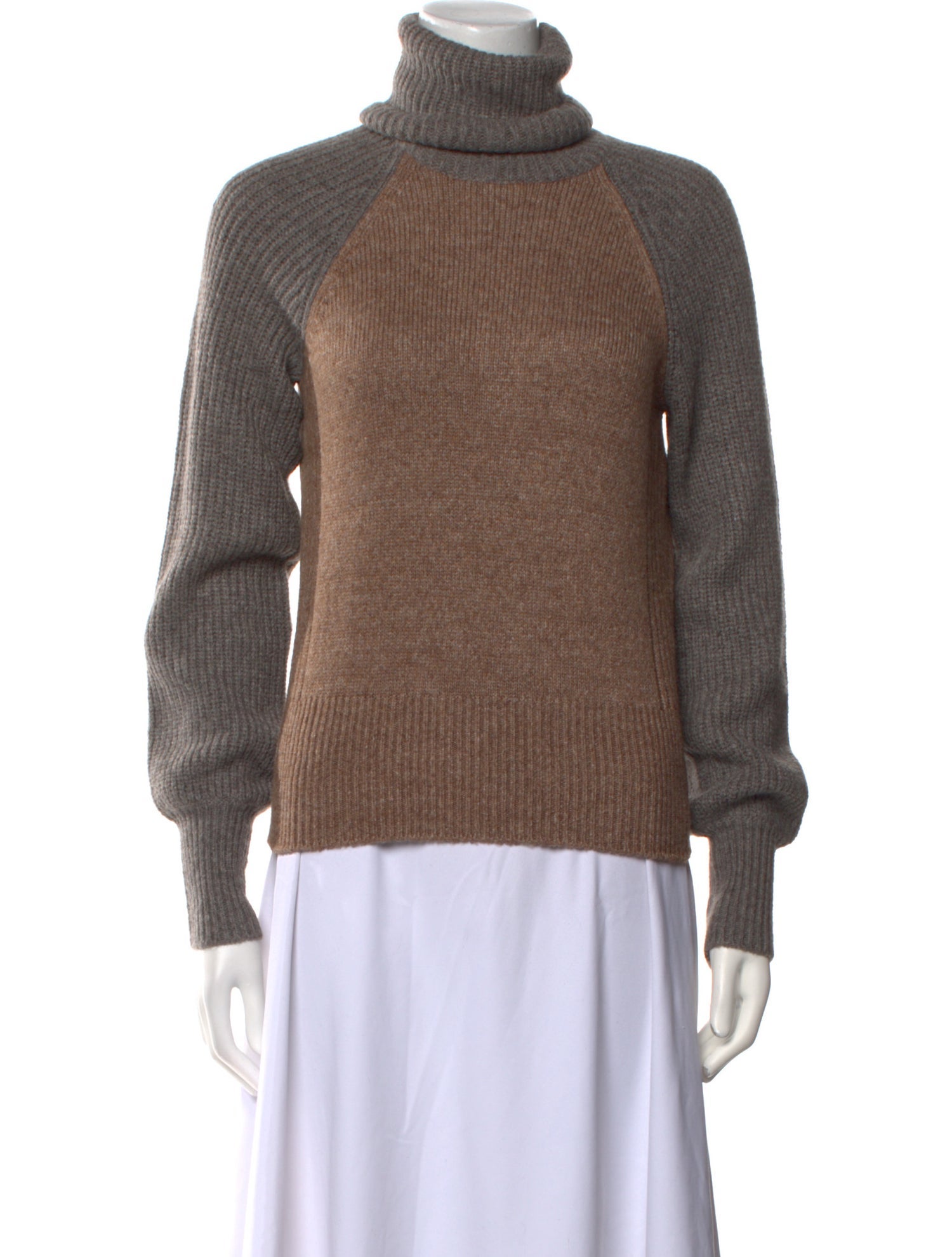Tory Burch Merino Wool Colorblock Pattern Sweater