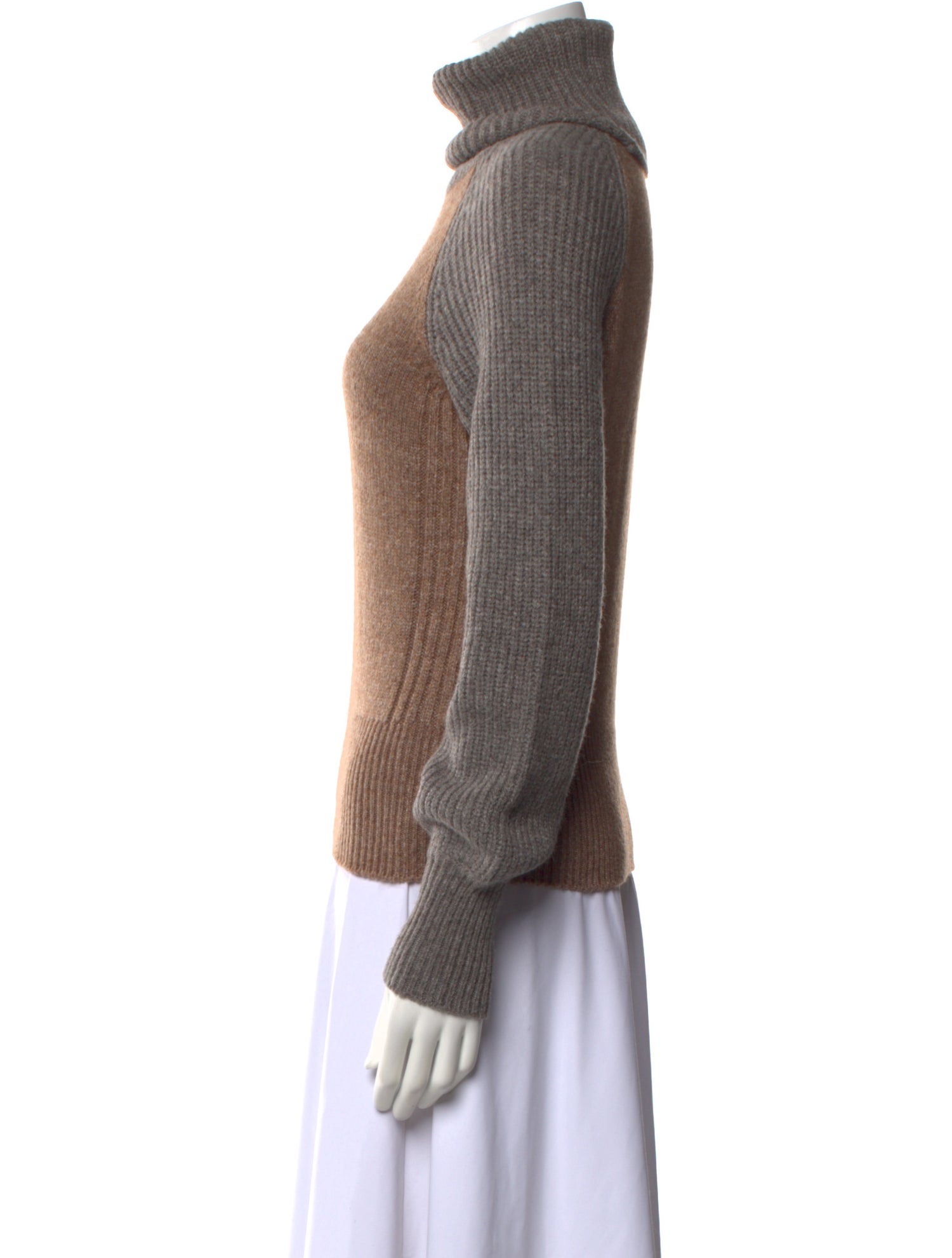 Tory Burch Merino Wool Colorblock Pattern Sweater