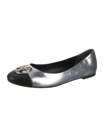 Tory Burch Leather Bow Accents Ballet Flats