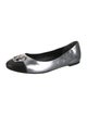 Tory Burch Leather Bow Accents Ballet Flats