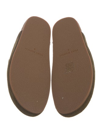 Tory Burch Suede Bow Accents Mules