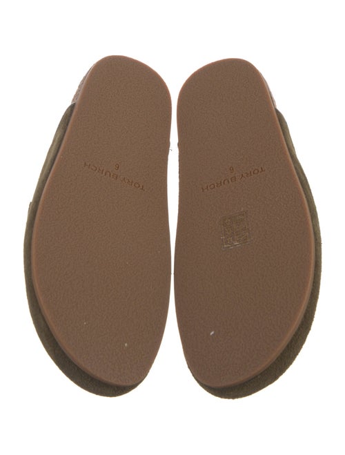 Tory Burch Suede Bow Accents Mules