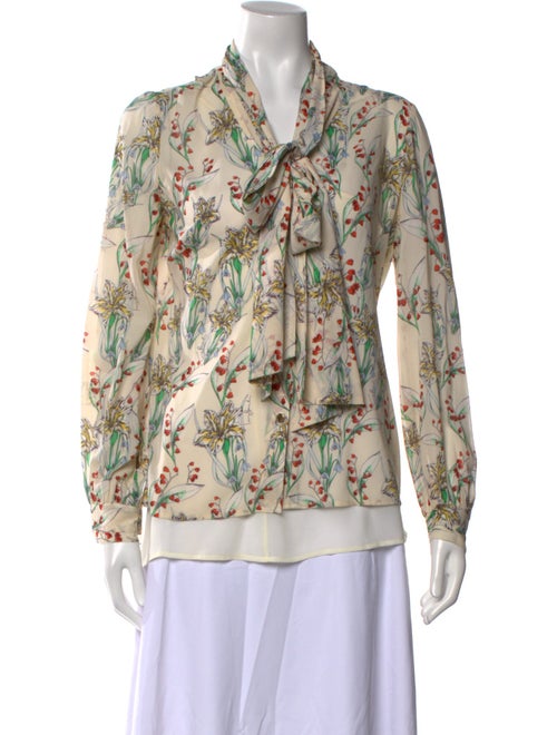 Tory Burch Silk Floral Print Blouse