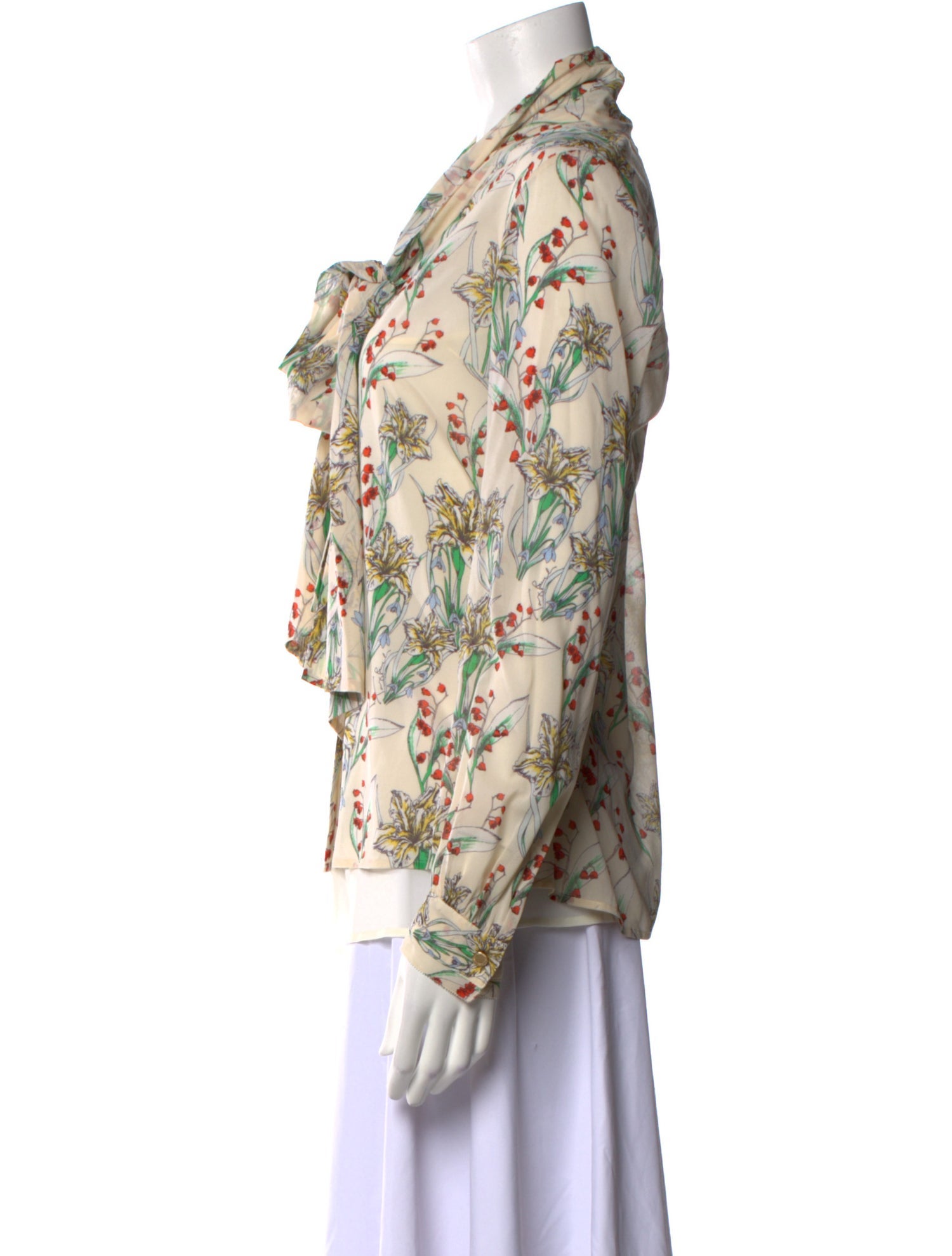 Tory Burch Silk Floral Print Blouse