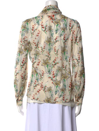 Tory Burch Silk Floral Print Blouse