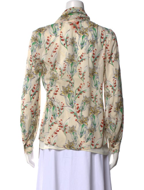 Tory Burch Silk Floral Print Blouse
