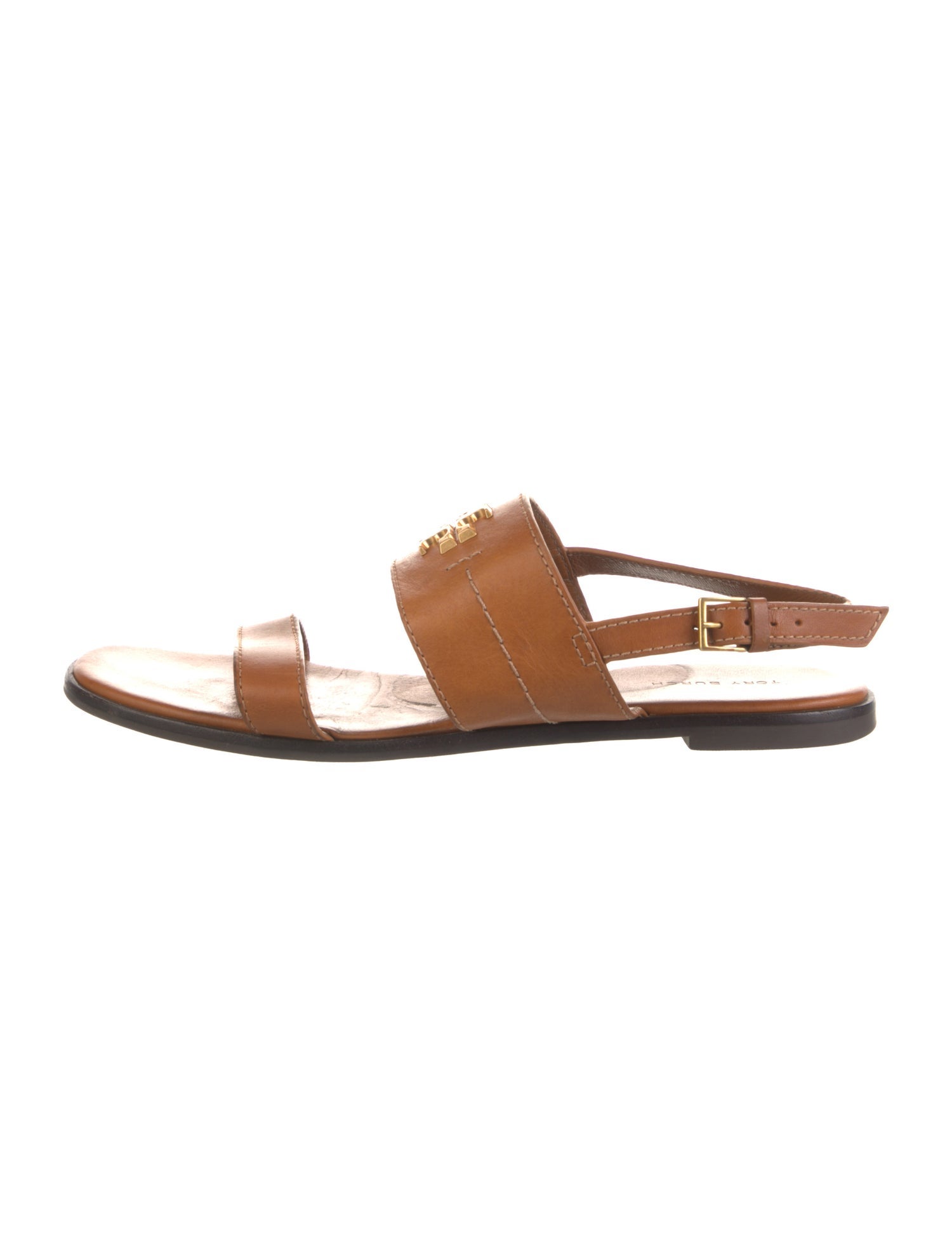 Tory Burch Leather Crystal Embellishments Slingback Sandals