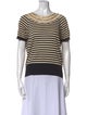Tory Burch Striped Scoop Neck T-Shirt