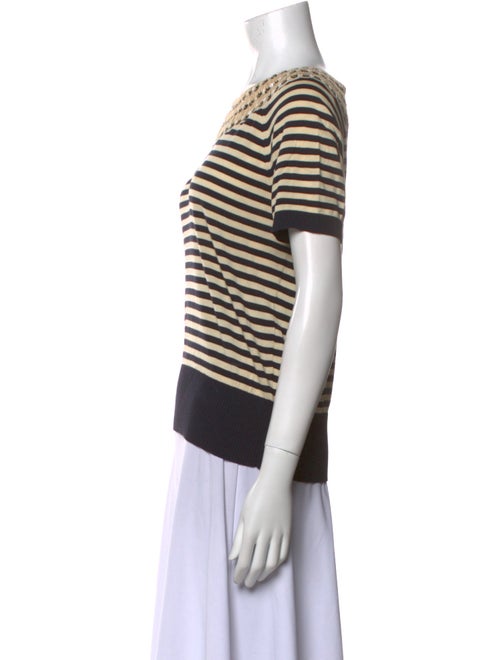 Tory Burch Striped Scoop Neck T-Shirt