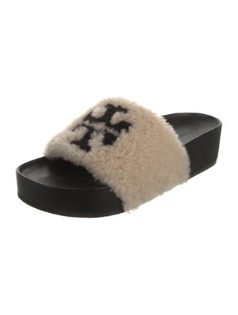 Tory Burch Shearling Slides