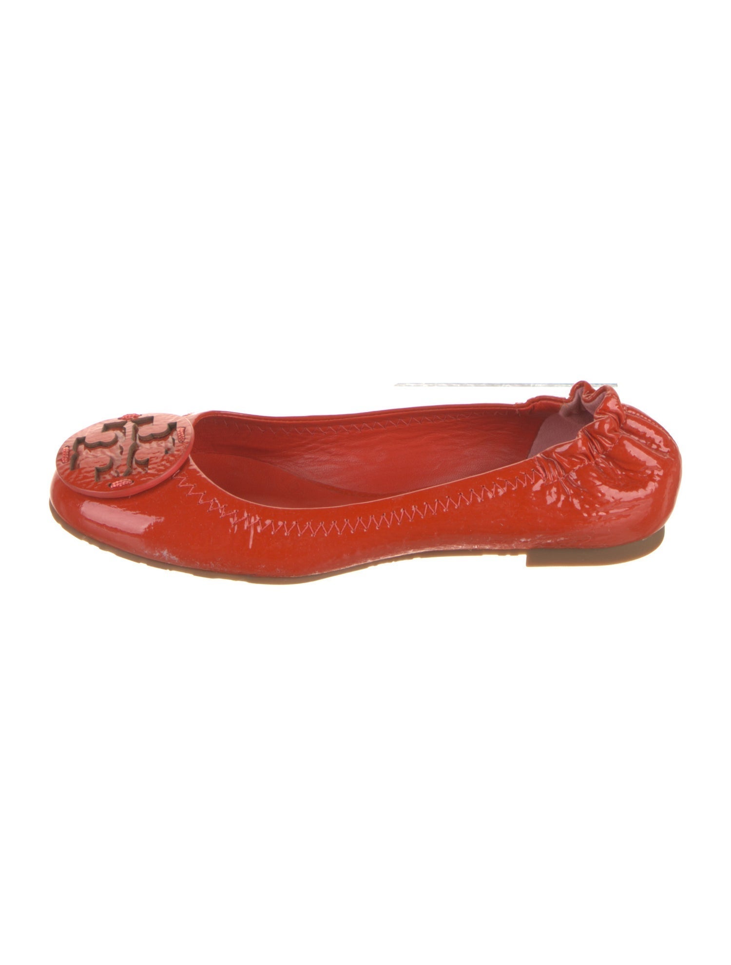 Tory Burch Patent Leather Lasercut Accents Ballet Flats