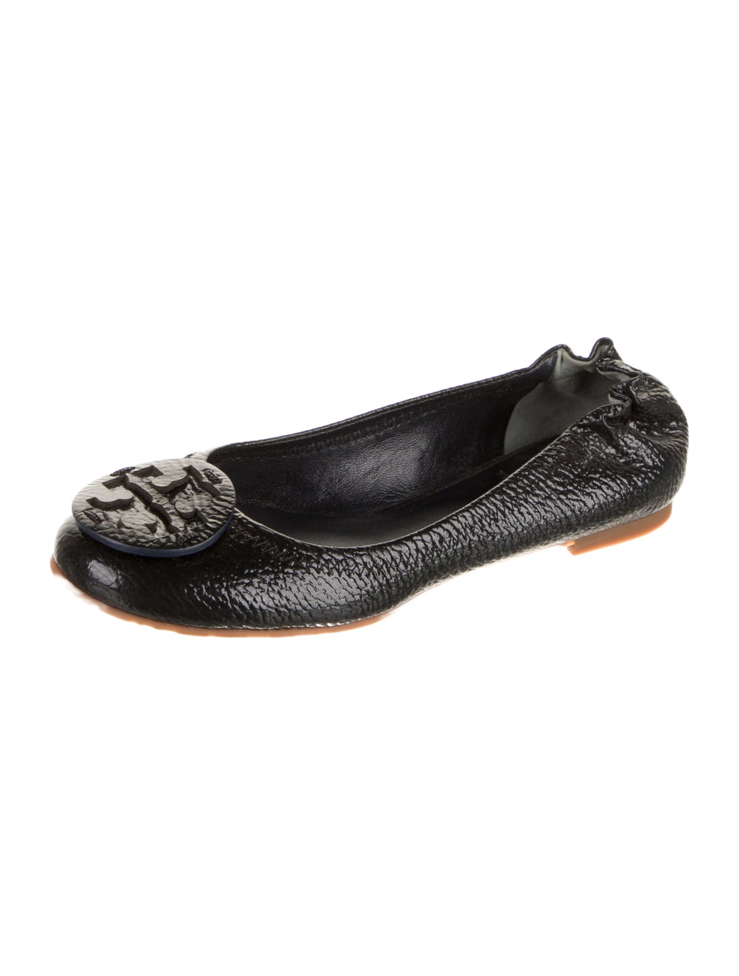 Tory Burch Patent Leather Lasercut Accents Ballet Flats