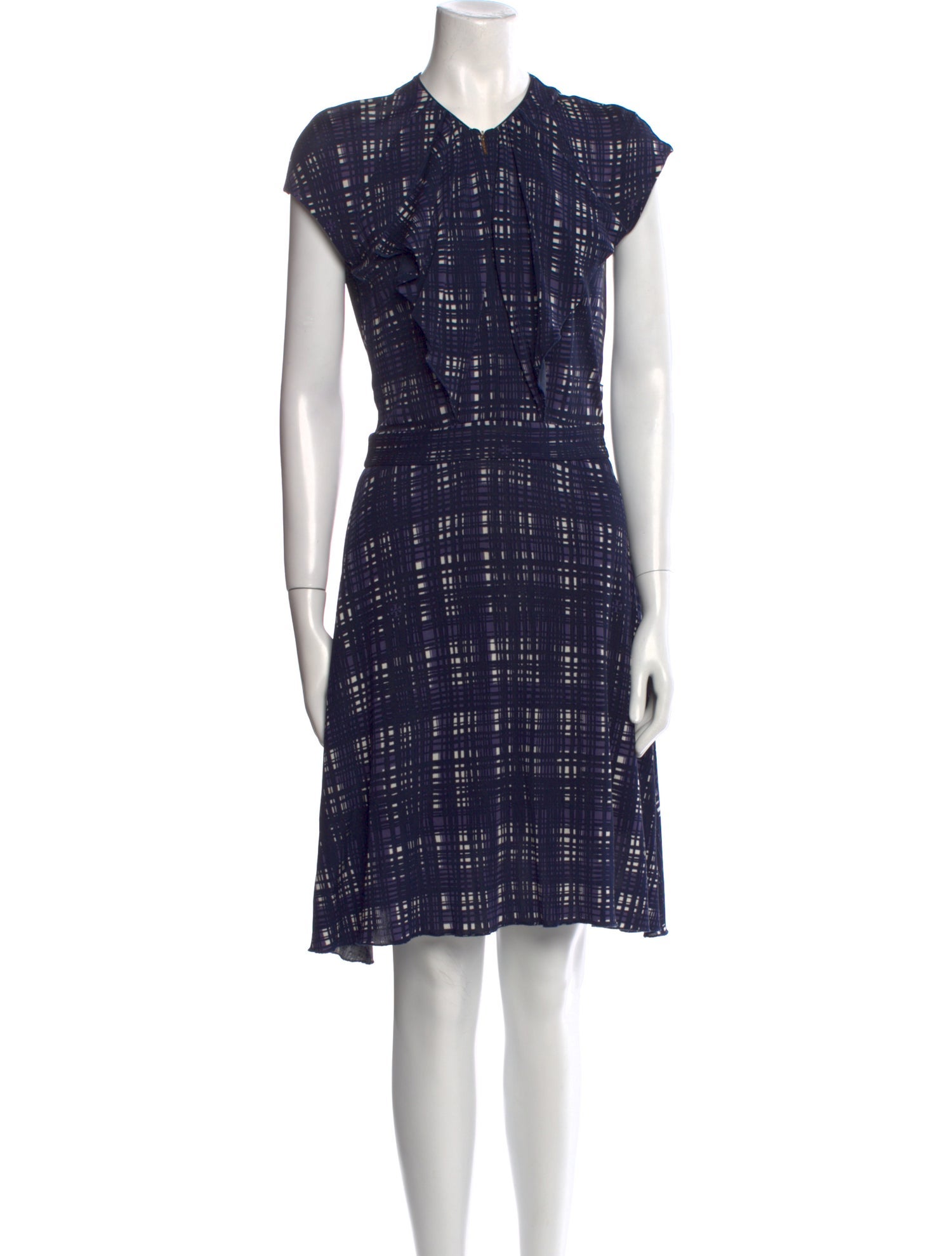 Tory Burch Plaid Print Mini Dress