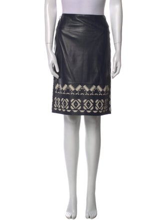 Tory Burch Leather Knee-Length Skirt