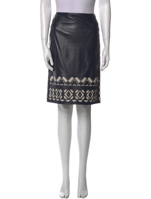 Tory Burch Leather Knee-Length Skirt