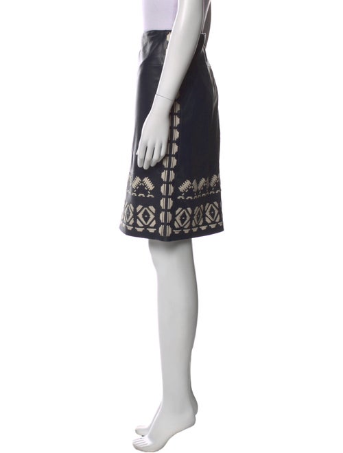 Tory Burch Leather Knee-Length Skirt