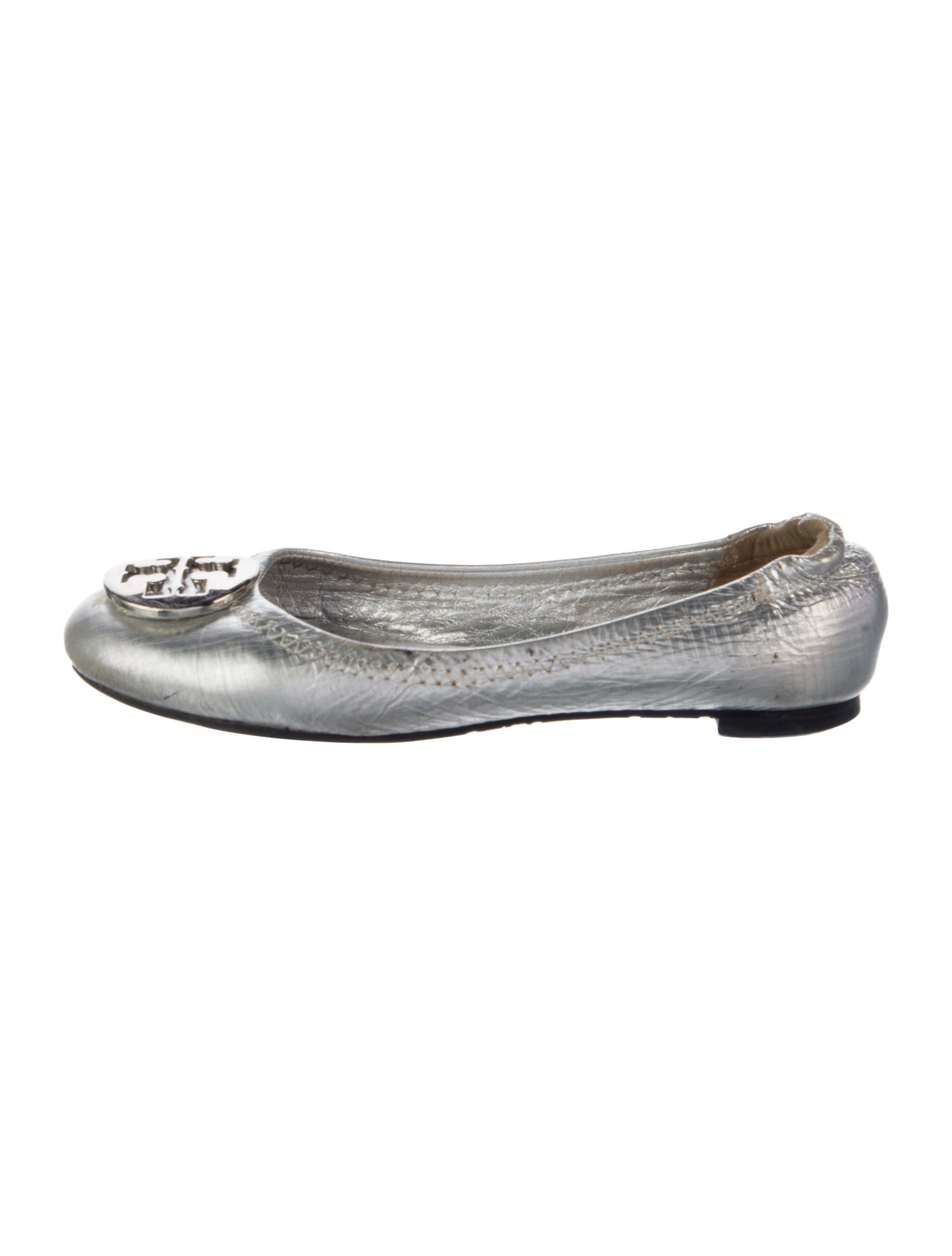 Tory Burch Girls Flat Metallic Ballet Shoes