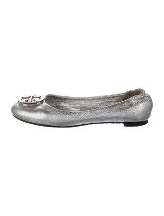 Tory Burch Girls Flat Metallic Ballet Shoes