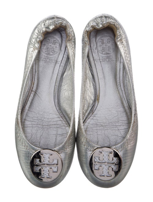 Tory Burch Girls Flat Metallic Ballet Shoes
